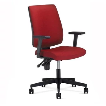 TAKTIK irodai szék karfákkal, Oban kárpit - piros szín