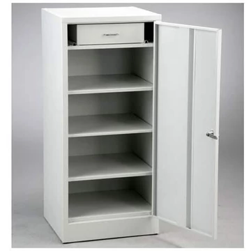 Műhelyszekrény, könnyű, alacsony felépítésű, ma x sz x mé: 1000x450x400 mm, 1 fiók, 3 polc, világosszürke RAL7035 / RAL7035