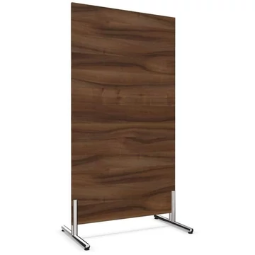 Válaszfal, magassága 1550 mm, szélessége 800 mm, dió színű, fényes váz