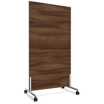Mobil válaszfal, fényes keret, magasság 1550 mm, szélesség 800 mm, dió színű
