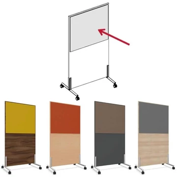 Mobil válaszfal felár a szövetburkolatért, egyoldalas