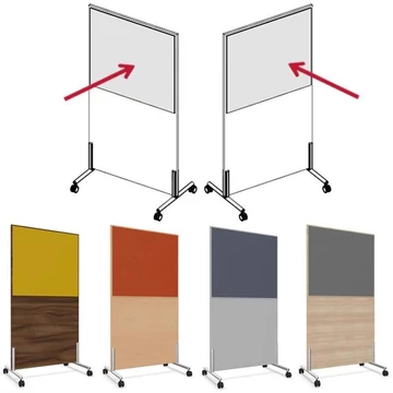 Mobil válaszfal felár a szövetburkolatért, kétoldalas