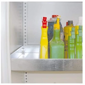 Fém padlólemez, térfogata 30 L, Sz x M: 1200 x 460 mm, teherbírása 60 kg, horganyzott