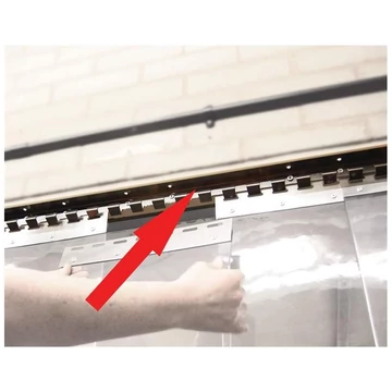 Rozsdamentes acél horgasín, hossza 984 mm