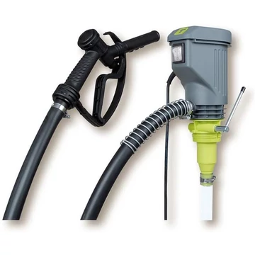 Elektromos dobszivattyú W40, 230V dízelhez, hűtőfolyadékhoz, vékony olajhoz, standard pisztolyhoz