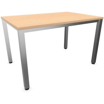 Irodai íróasztal, négyszögletes asztallábak, matt, juhar színű, szélesség x mélység: 1200 x 800 mm