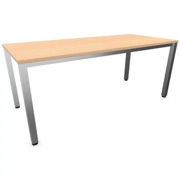 Irodai íróasztal, négyszögletes asztallábak, matt, juhar színű, sz x mé: 1800 x 800 mm