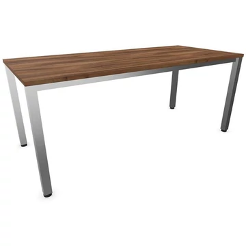 Irodai íróasztal, négyszögletes asztallábak, matt, dió színű, sz x mé: 1800 x 800 mm