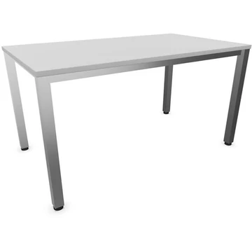 Irodai íróasztal, négyszögletes asztallábak, matt, színe világosszürke, sz x mé: 1400 x 800 mm
