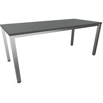 Irodai íróasztal, négyszögletes asztallábak, matt, színe sötétszürke, sz x mé: 1800 x 800 mm