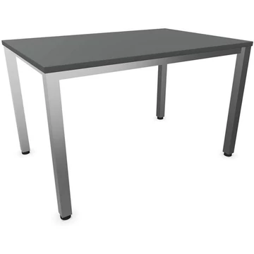 Irodai íróasztal, négyszögletes asztallábak, matt, színe sötétszürke, sz x mé: 1200 x 800 mm