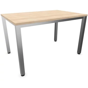 Irodai íróasztal, négyszögletes asztallábak, matt, akác színű, szélesség x mélység: 1200 x 800 mm