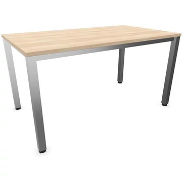 Irodai íróasztal, négyszögletes asztallábak, matt, akác színű, szélesség x mélység: 1400 x 800 mm