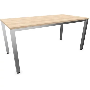 Irodai íróasztal, négyszögletes asztallábak, matt, akác színű, szélesség x mélység: 1600 x 800 mm