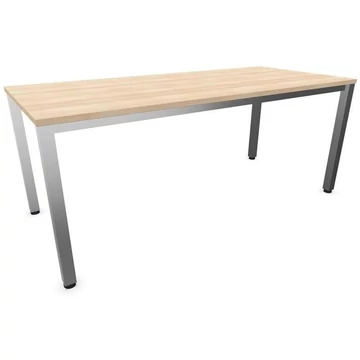 Irodai íróasztal, négyszögletes asztallábak, matt, akác színű, szélesség x mélység: 1800 x 800 mm