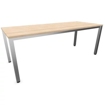 Irodai íróasztal, négyszögletes asztallábak, matt, akác színű, szélesség x mélység: 2000 x 800 mm