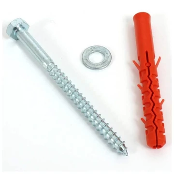 Szerelőkészlet - tipli, alátét, csavar