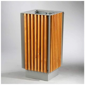 Fából készült hulladékgyűjtő, térfogata 65 l, magassága 800 mm