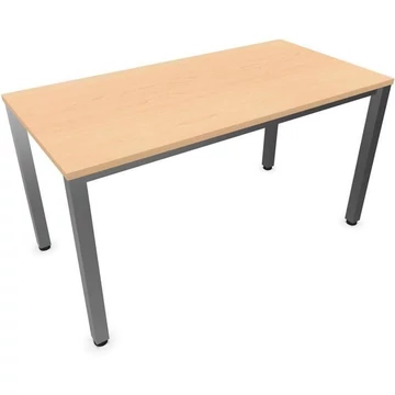 Tárgyalóasztal, juhar színű, szélesség x mélység: 1400 x 700 mm, négyszögletes asztallábak, matt