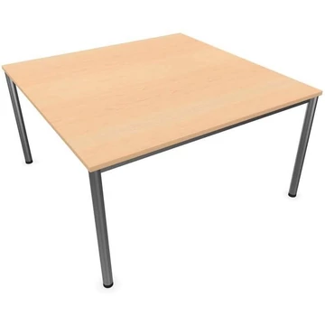 Tárgyalóasztal, kerek asztallábak, matt, juhar színű, sz x mé: 1400 x 1400 mm