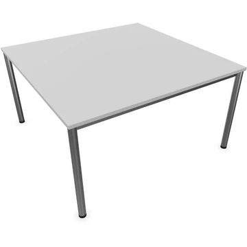 Tárgyalóasztal, kerek asztallábak, matt, színe világosszürke, szélesség x mélység: 1400 x 1400 mm