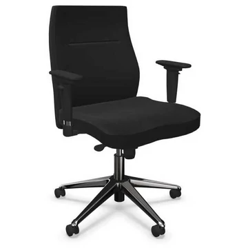 ORLANDO profi irodai forgószék karfákkal, krómozott acél talppal, Oban kárpit - fekete