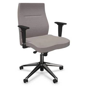 ORLANDO profi irodai forgószék karfákkal, krómozott acél talppal, Oban kárpit - világosszürke