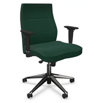 ORLANDO profi irodai forgószék karfákkal, krómozott acél talppal, Oban kárpit - sötétzöld