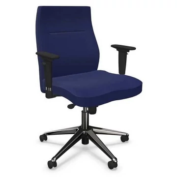 ORLANDO profi irodai forgószék karfákkal, krómozott acél talppal, Oban kárpit - kék