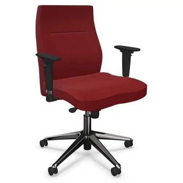 ORLANDO profi irodai forgószék karfákkal, krómozott acél talppal, Oban kárpit - piros