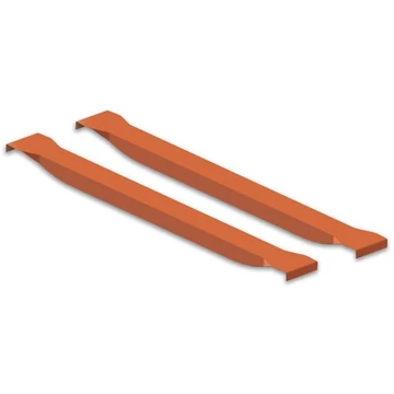 Mélységi alátámasztás vízszintes tároláshoz, narancssárga RAL2001, mélység 800 mm, teherbírás páronként 1100 kg