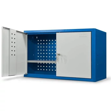 Függesztett szerszámszekrény 814 x 480 mm, ház kék RAL5005, ajtószürke RAL7035