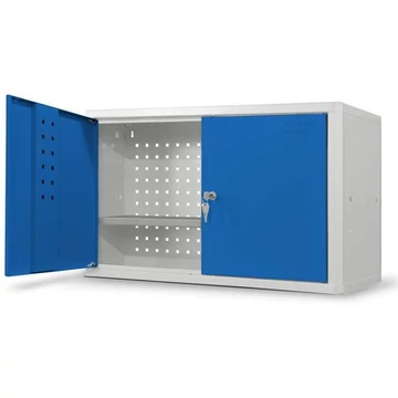 Függesztett szerszámszekrény 814 x 480 mm, ház szürke RAL7035, ajtó kék RAL5005
