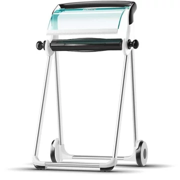 TORK tisztító papíradagoló, mobil, fehér színű, türkiz