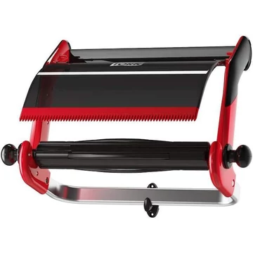 TORK tisztító papíradagoló, fali konzol, vörös-fekete színű