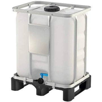 IBC konténer 300 l, ENSZ engedéllyel, műanyag raklap
