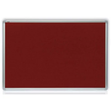 Filcdeszka, alumínium váz, 900 x 600 mm, borpiros színű