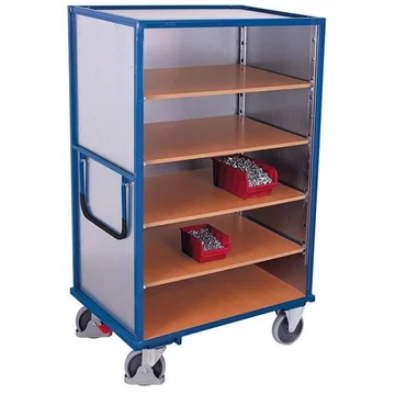 VARIOfit szekrénykocsi 5 szinttel, horganyzott acéllemez falakkal, 1245 x 785 mm, teherbírás 500 kg