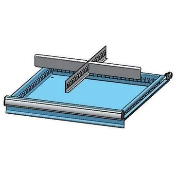 Horganyzott lemezből készült fiókelválasztók, 2 x 2, 459 x 459 x 75 mm-es fiókokhoz