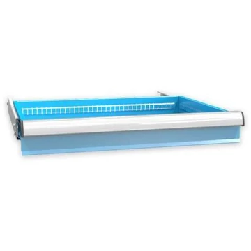 100 mm-es fiók, teherbírása 200 kg, teljesen kihúzható - 738 mm hosszú, CNC-szekrényekhez