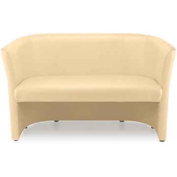 Club fotel, kétszemélyes, műbőr huzat - bézs