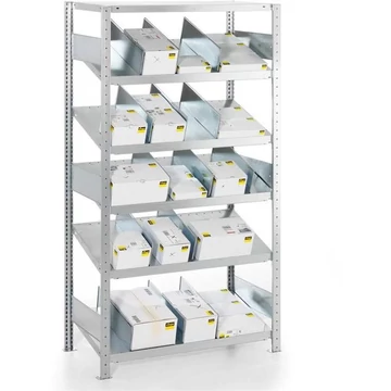 CLIP ferde polcos állvány, 6 szint, ma x sz x mé: 2000x1000x500 mm, alapállvány