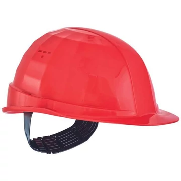 S14 védősisak, 4 pontos felfüggesztés textil hevedereken, piros