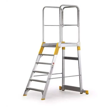 Dobogós létra egyoldalas kivitel, magassága 1260 mm, 6 fokos