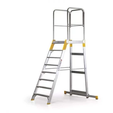Dobogós létra egyoldalas kivitel, magasság 1680 mm, 8 fokos