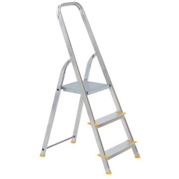 Alumínium összecsukható lépcsők,egyoldalas, standard kivitel, 3 fokos