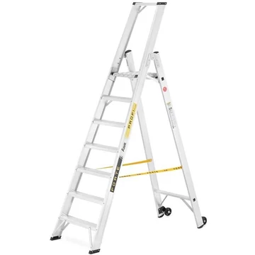 Alumínium összecsukható lépcsők,egyoldalas, professzionális változat, 7 fokos