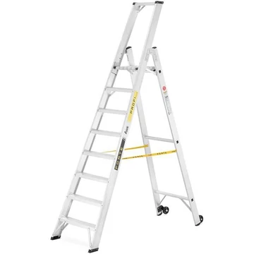 Alumínium összecsukható lépcsők,egyoldalas, professzionális változat, 8 fokos