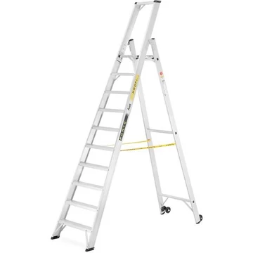 Alumínium összecsukható lépcsők,egyoldalas, professzionális változat, 10 fokos