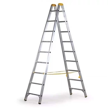 Lépcsőfokos állólétra, 2 x 9 fokos